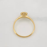 Circular Solitaire Moissanite Ring 0.50 Pts 1.65g / T7 1/4 Yellow Gold 18K