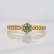 Solitaire Churumbela Ring Moissanites 0.34 pts 2.05g / T8 1/4 Yellow Gold 18K