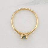 Moissanite Solitaire Ring 0.20 Pts 1.45g / T7 1/2 Yellow Gold 18K
