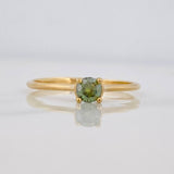 Anillo Solitario Moisanitas 0.20 pts 1.35g / T7 1/4 Oro Amarillo 18K