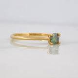 Moissanite Solitaire Ring 0.20 Pts 1.45g / T7 1/2 Yellow Gold 18K