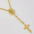 Rosary Virgin Guadalupe 27.65g / 24 in / 5mm Yellow Gold 18K