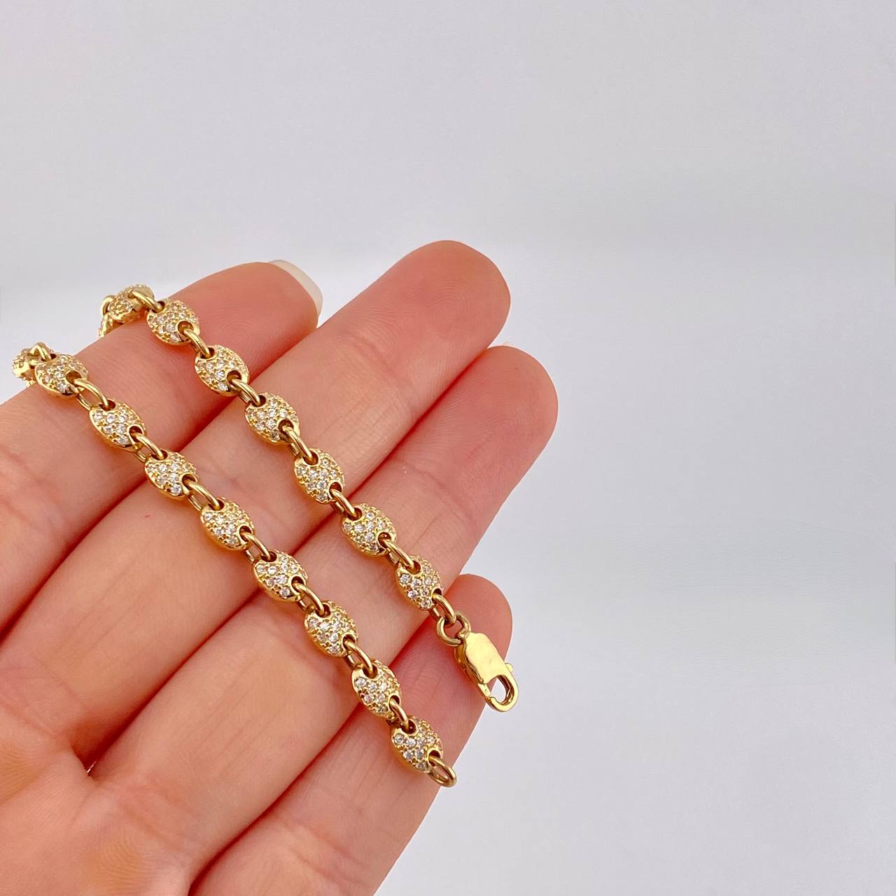 Bracelet GC 11.7g / 6 1/2 in / 4.9mm Yellow Gold 18K