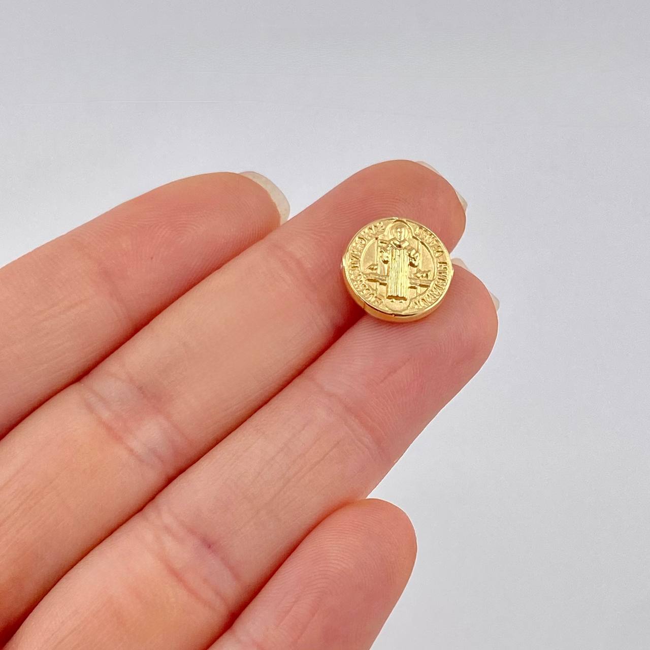 Herraje San Benito Mate 0.7g / 1/2 in Oro Amarillo 18K