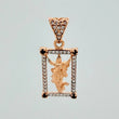 Dije Jesus Resucitado 2.25gr / 1 in / Dos Oros Blanco Rosa 18K %