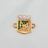 Herraje Equipo Escudo Deportivo Nacional 1.6gr / 1/2 in / Oro Amarillo 18K %