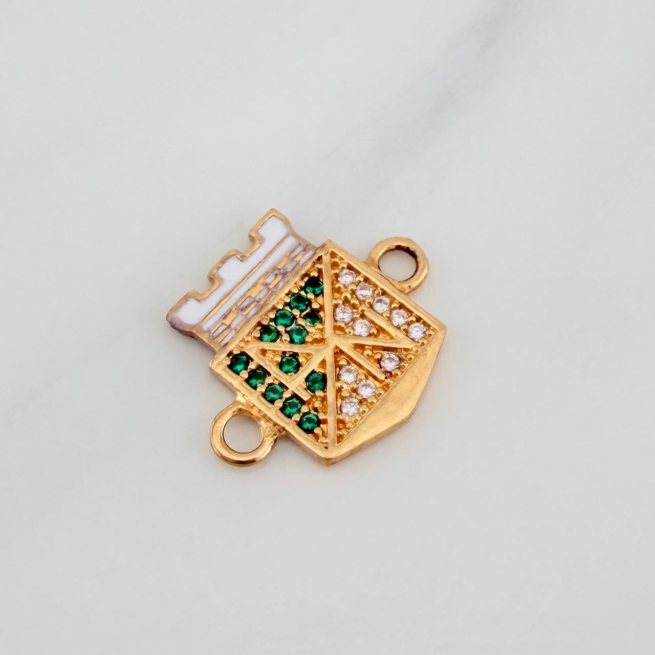 Herraje Equipo Escudo Deportivo Nacional 1.6gr / 1/2 in / Oro Amarillo 18K %