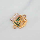 Herraje Equipo Escudo Deportivo Nacional 1.6gr / 1/2 in / Oro Amarillo 18K %
