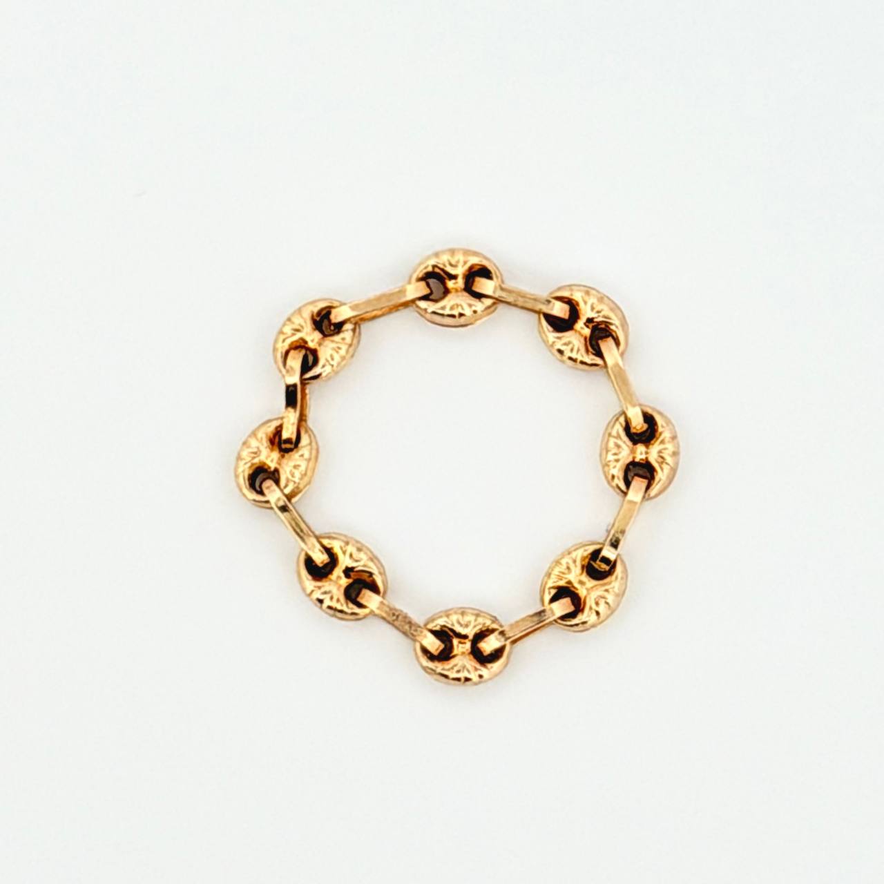Anillo Gc Diamantado 0.65gr / T4 - T4 1/4 / 3.4mm Oro Amarillo 18K ©