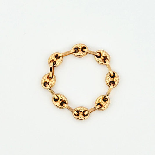 Anillo Gc Diamantado 0.65gr / T4 - T4 1/4 / 3.4mm Oro Amarillo 18K ©
