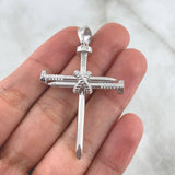 Custom Made to Order Pendant Cross Nail 12gr / Polished 18K White Gold