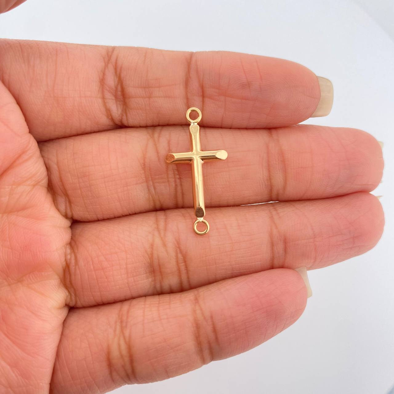 Herraje Cruz 0.55gr / 1 in / Oro Amarillo 18K %