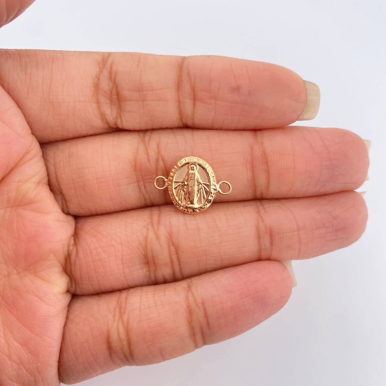 Herraje Vigen Milagrosa 0.6gr / 1/2 in / Oro Amarillo 18K %