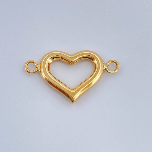 Herraje Silueta Corazon 1.2gr / 1/2 in / Oro Amarillo 18K %