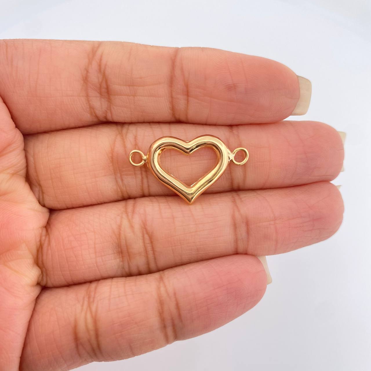 Herraje Silueta Corazon 1.15gr / 1/2 in / Oro Amarillo 18K %