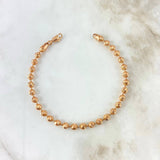 Bracelet Bracelet 11.7gr / 21cm / 5mm Beads Diamond Cut Rose Gold *
