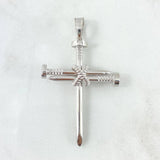 Custom Made to Order Pendant Cross Nail 12gr / Polished 18K White Gold