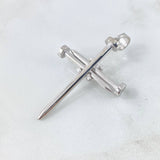 Custom Made to Order Pendant Cross Nail 12gr / Polished 18K White Gold