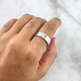 Custom Made to Order Half Round 7gr / Polished 18K White Gold