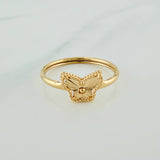 Anillo Mariposa 1.15gr / T7 1/2 / Oro Amarillo 18K &