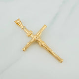 Dije Cruz Cristo 2.7gr / 2 in / Oro Amarillo 18K &