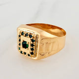 Rectangular Signet Ring 4.45gr / T10 1/2 / 18K Yellow Gold $