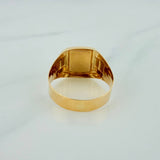 Rectangular Signet Ring 4.45gr / T10 1/2 / 18K Yellow Gold $