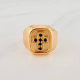 Anillo Cruz 3.8gr / T10 1/2 / Oro Amarillo 18K $
