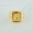 Sacred Heart of Jesus Ring 3.45gr / T8 1/2 / 18K Yellow Gold $