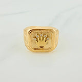 Anillo Sello Corona 3.55gr / T8 3/4 / Oro Amarillo 18K $