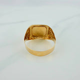 Anillo Sello Corona 3.5gr / T10 1/4 / Oro Amarillo 18K $