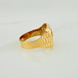 Anillo Sello Corona 3.7gr / T11 3/4 / Oro Amarillo 18K $