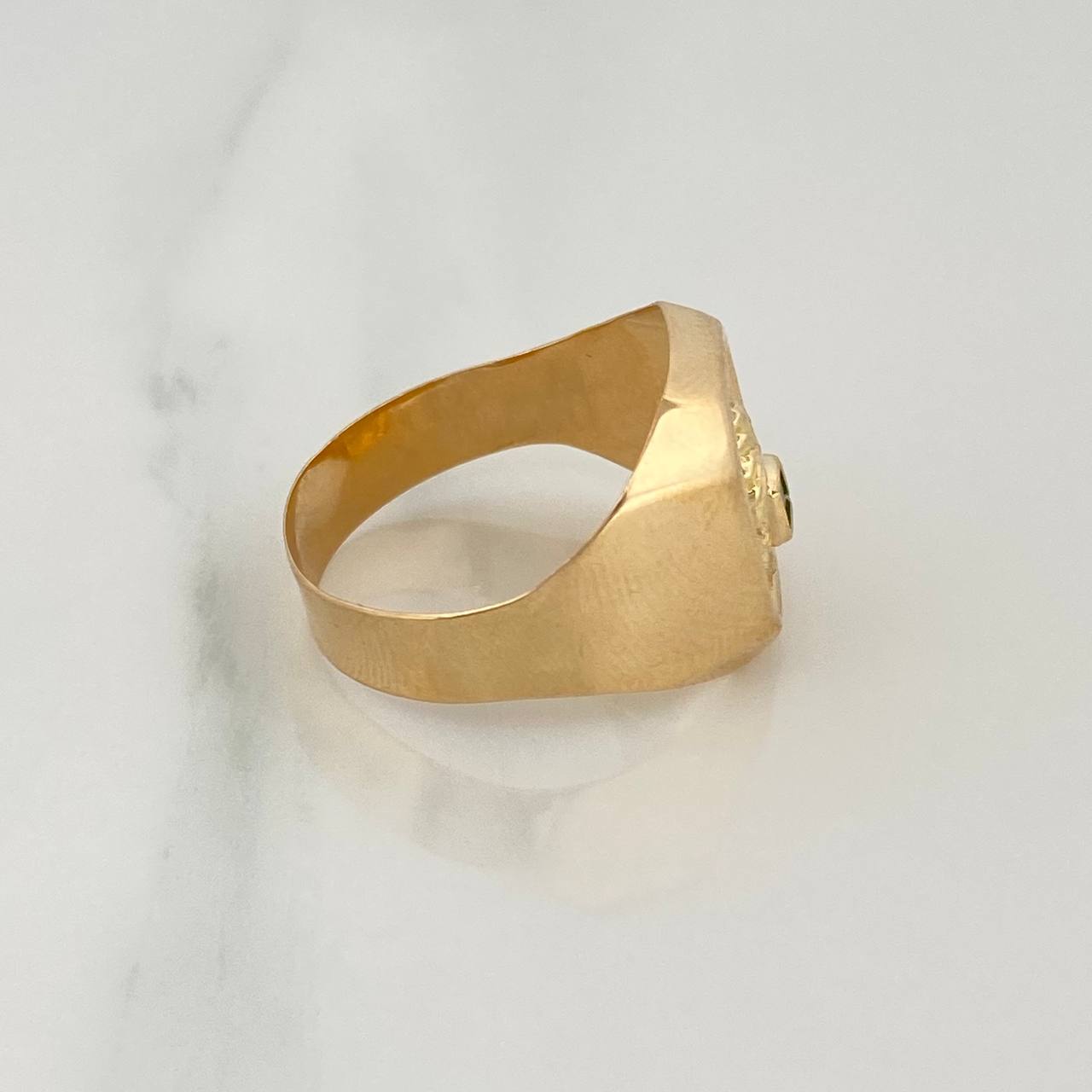 Anillo Sello Palmera 3.7gr / T11 3/4 / Oro Amarillo 18K $