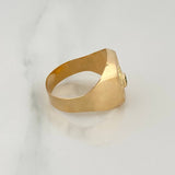 Anillo Sello Palmera 3.7gr / T11 3/4 / Oro Amarillo 18K $