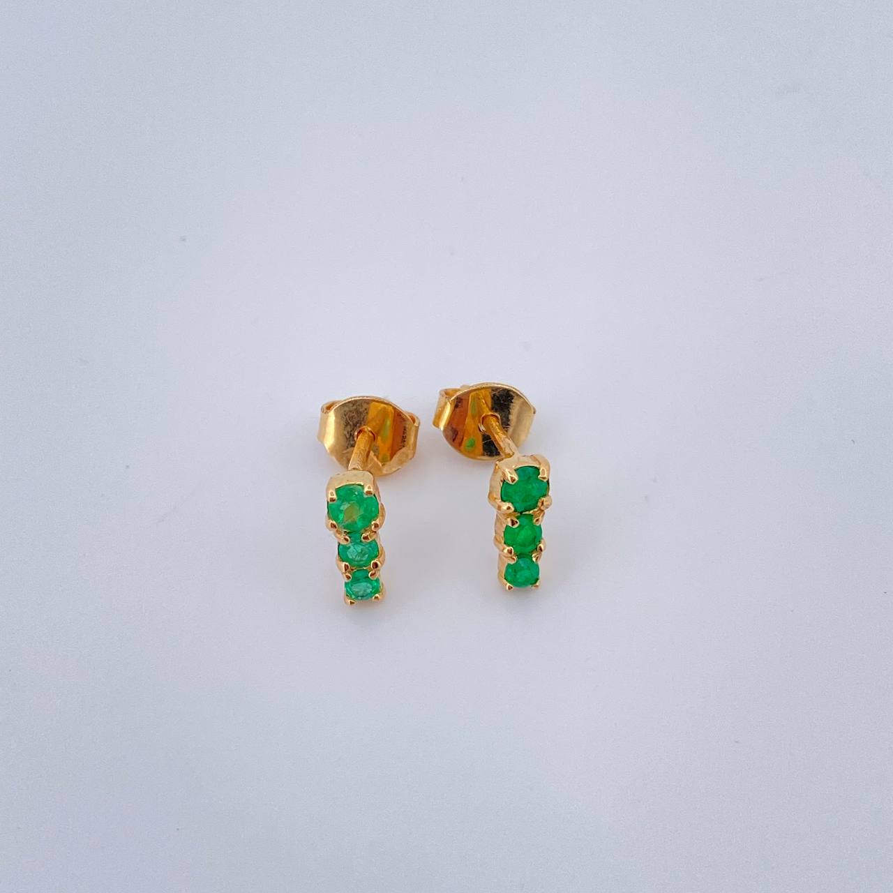 Topos Linea Esmeralda 1.25gr / Oro Amarillo 18K &