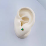 Topos Cuatro Garras Esmeralda 0.8gr / Oro Amarillo 18K &