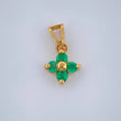 Dije Flor Esmeralda 0.8gr / 1/2 in / Oro Amarillo 18K &