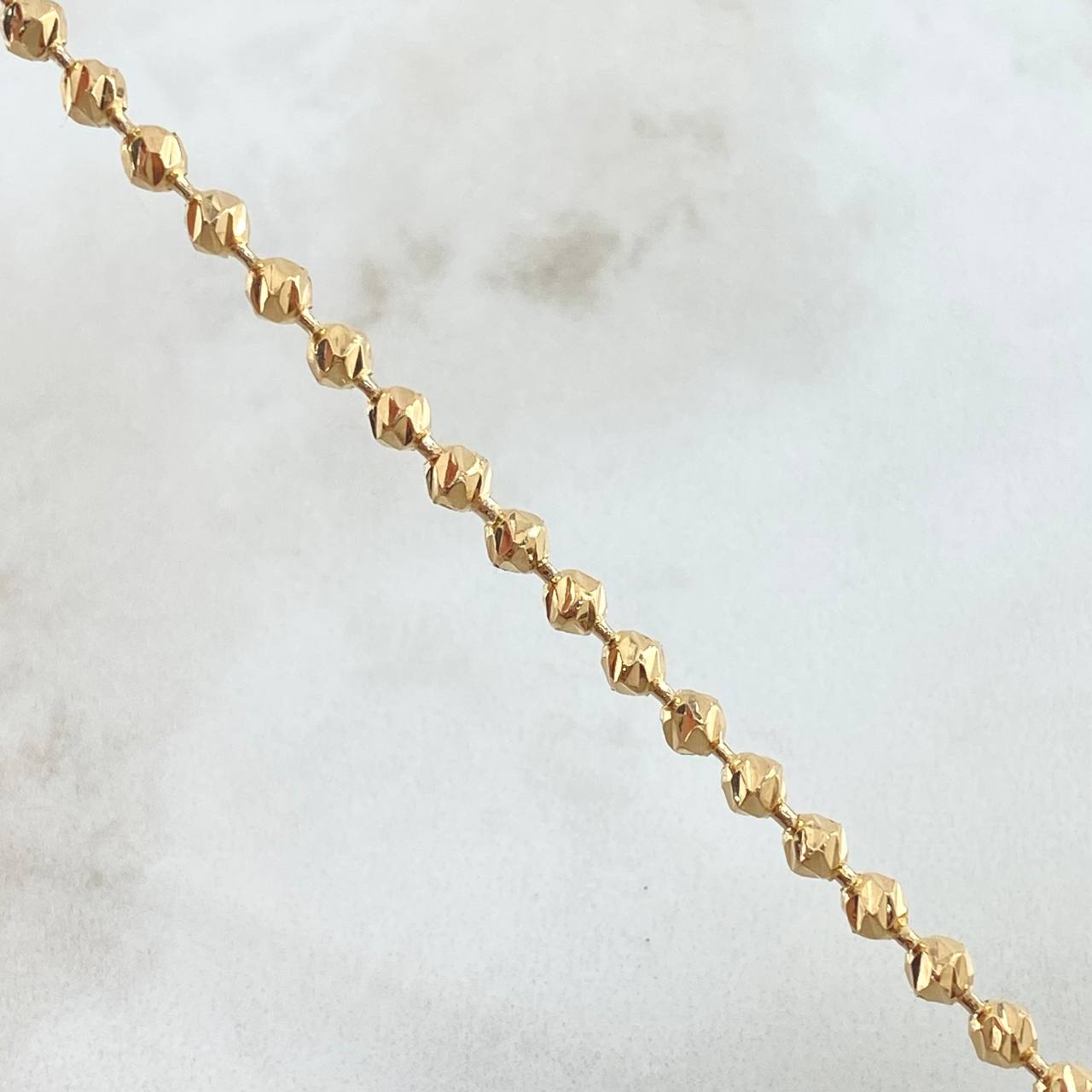 Cadena Militar 21gr / 65cm / 3mm Diamantada Oro Amarillo 18K ©