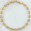 Bracelet GC 5.95gr / 8.1in / 6mm Diamond Cut Two-tone 18K Gold ©