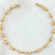 Pulso Rustico Barril 3.65gr / 20.5cm / 4mm Rayado Oro Amarillo 18K ©