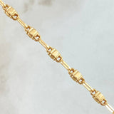Pulso Rustico Barril 3.65gr / 20.5cm / 4mm Rayado Oro Amarillo 18K ©
