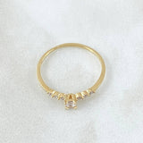 Trinity Channel Solitaire Ring 1.1gr / Size 6 1/2 / 18K Gold ©