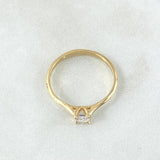 Solitaire Ring 1.7gr / Size 7 1/2 / White Zircon 18K Gold