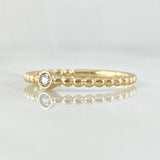 Anillo Solitario Bisel Esfera 1.6gr / T6 1/2 / Oro Amarillo 18K *