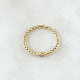 Anillo Solitario Bisel Esfera 1.7gr / T7 1/4 / Oro Amarillo 18K