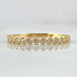 Anillo Linea De Ojos 1.7gr / T7 / Circones Blancos Oro Amarillo 18K ©