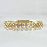 Anillo Linea De Ojos 1.7gr / T7 / Circones Blancos Oro Amarillo 18K ©
