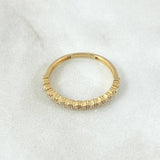 Anillo Linea De Ojos 1.7gr / T7 / Circones Blancos Oro Amarillo 18K ©