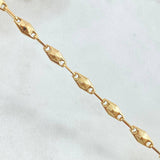 Pulso Rustico Rombos Rayados  4.25gr / 20.5cm / 4.5mm Oro Amarillo 18K ©