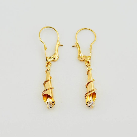 Candongas Corneta Lazo 1.5gr / 1 1/2 in / Oro Amarillo 18K